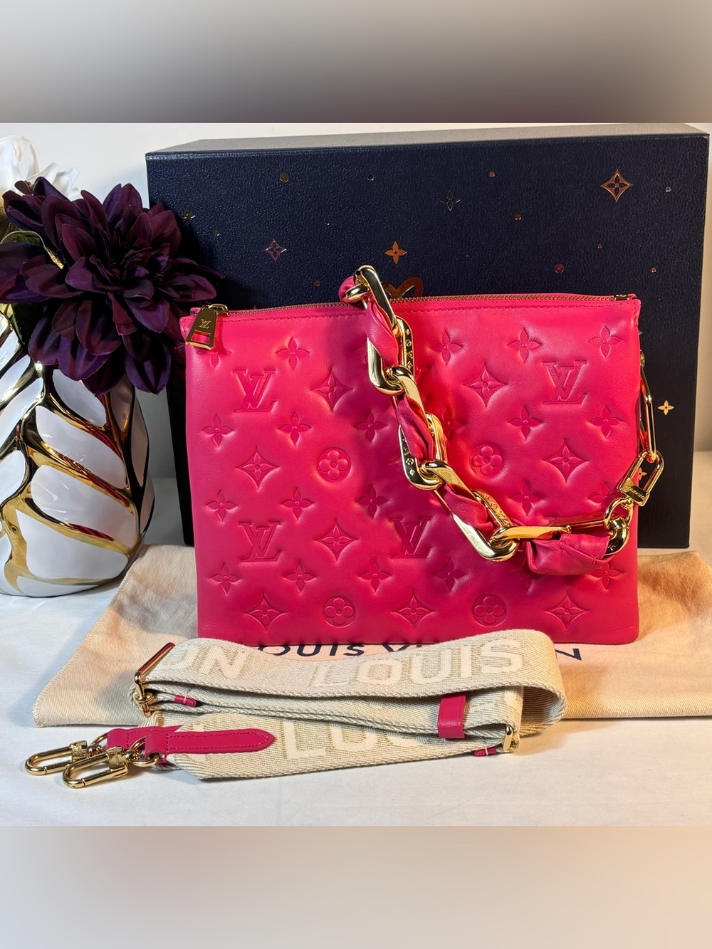 Louis Vuitton Coussin Pm Rose Bougainvillier
